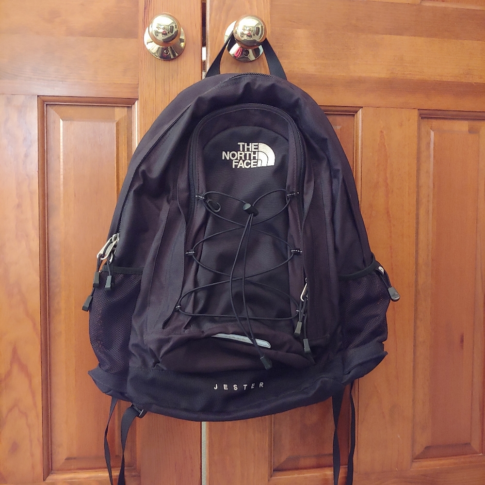 North Face black backpack